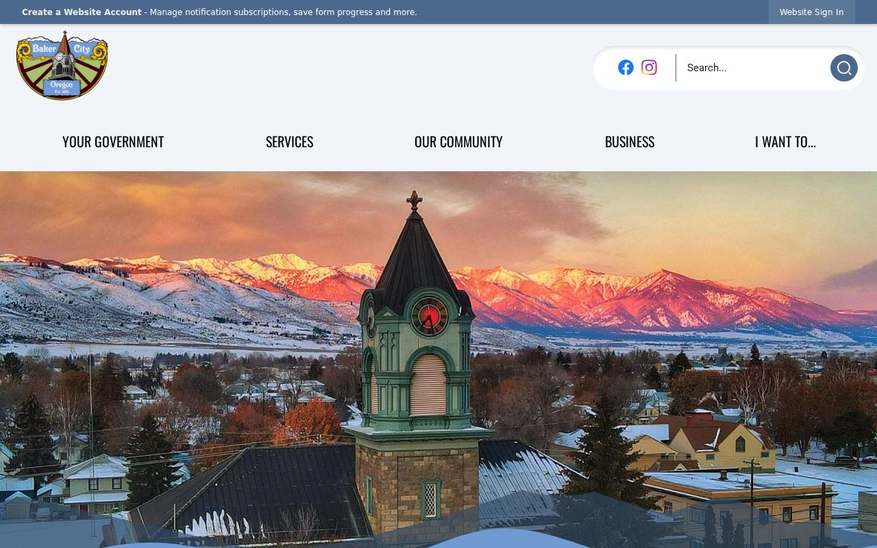 Baker City official city context for criminal record access