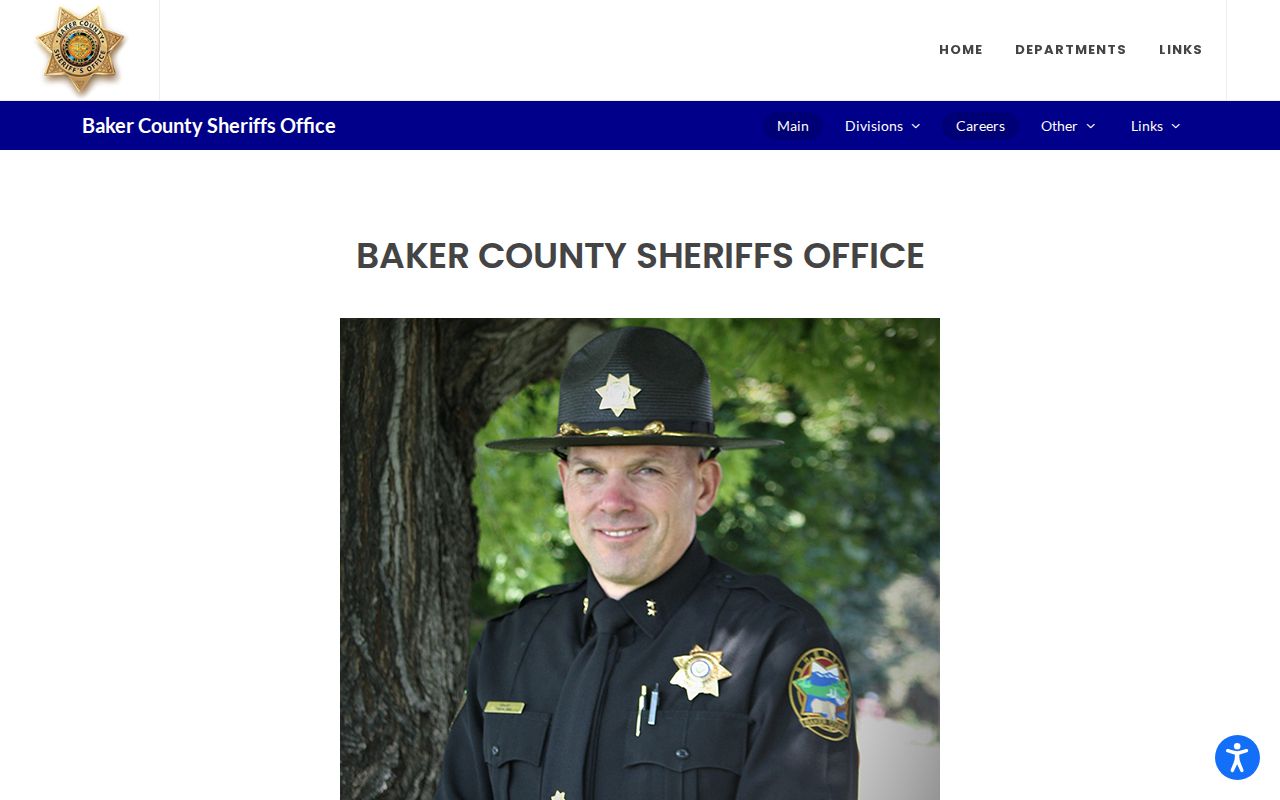 Baker County criminal history sheriff records page