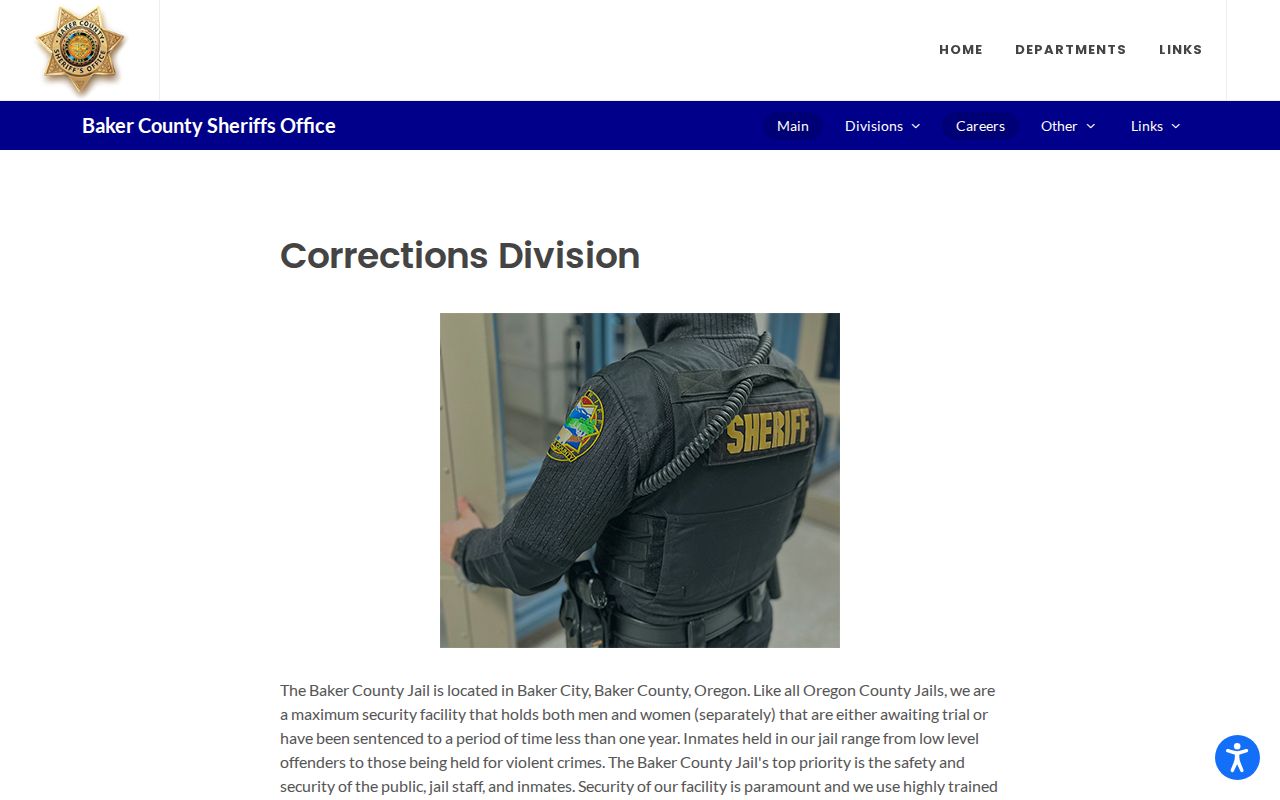 Baker County criminal history jail and corrections channel
